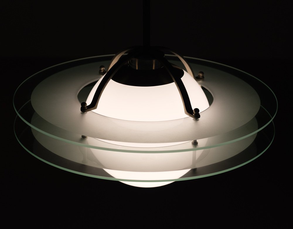 Art Deco Saturn Lamp by Willem H Gispen for Louis Van Teeffelen for