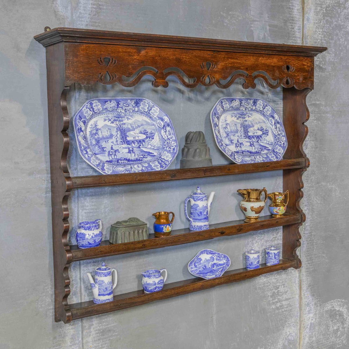 Antique Oak Wall Rack for sale at Pamono