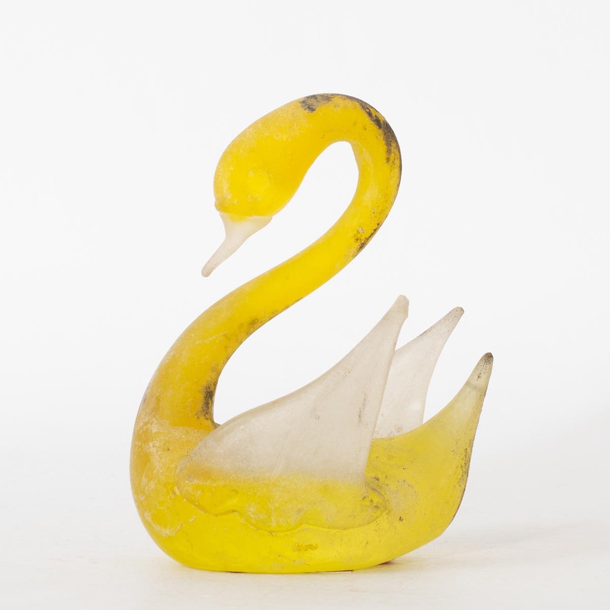 Figurine en verre sculpture Cygne en verre de style Murano
