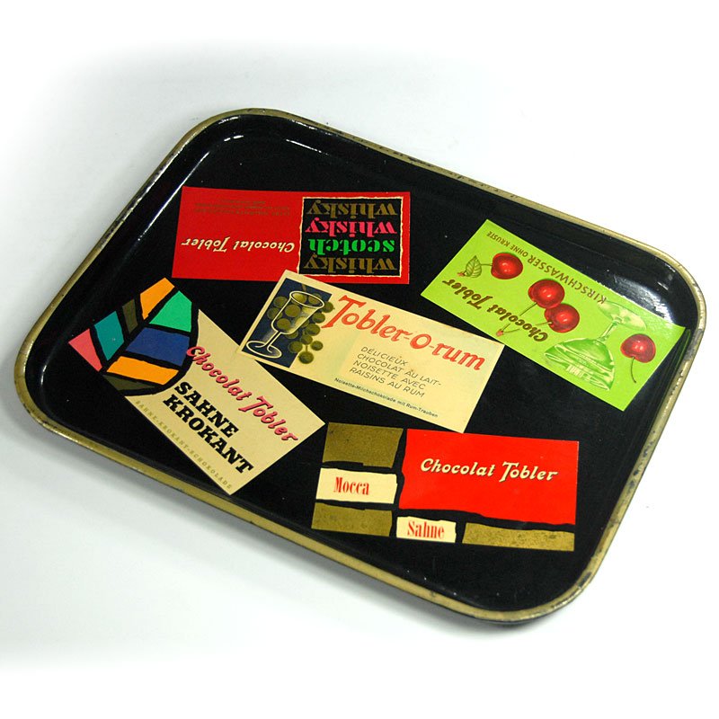 French Paper Mache Rectangular Tray for sale at Pamono