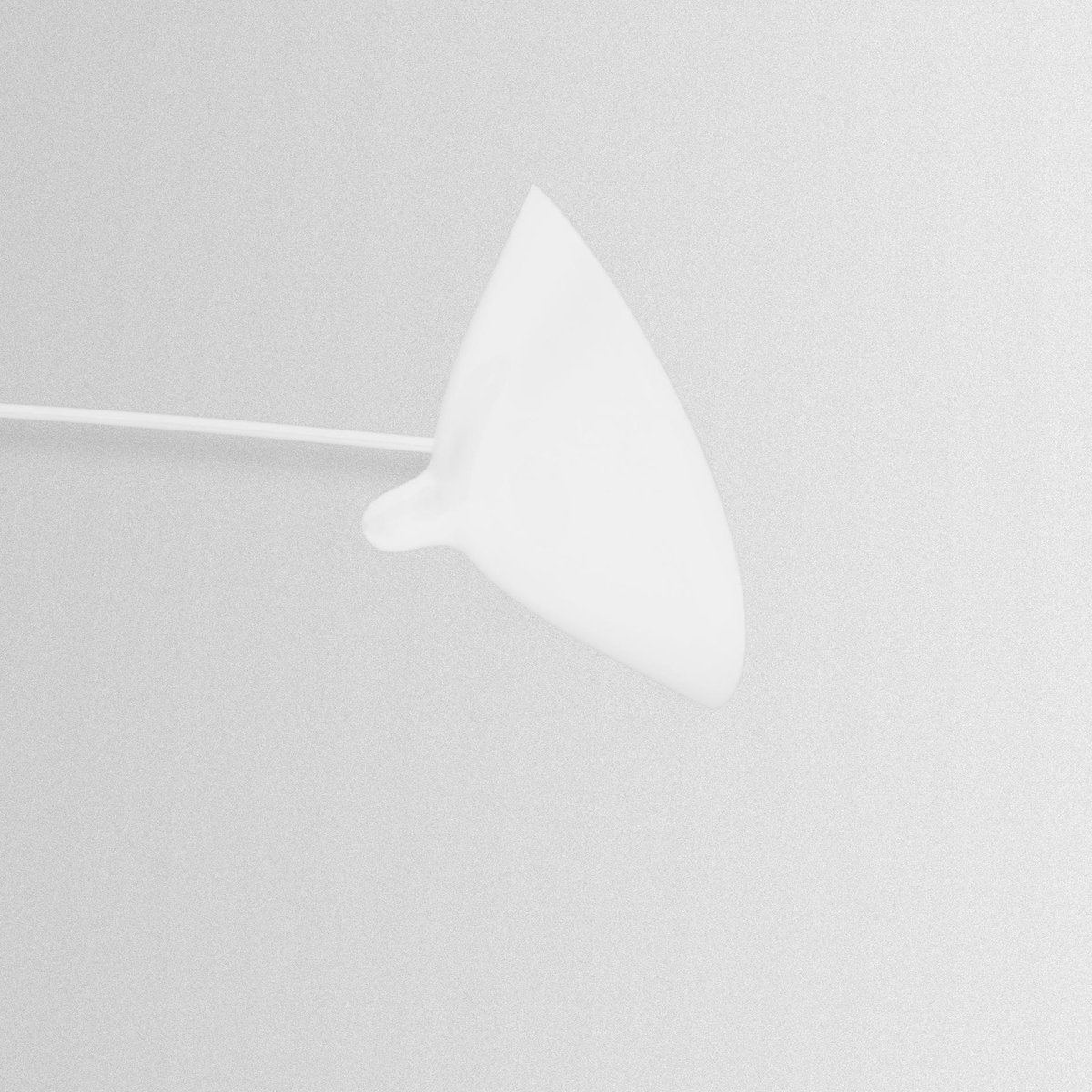 MidCentury Modern White Wall Lamp with Three Rotating Straight Arms by