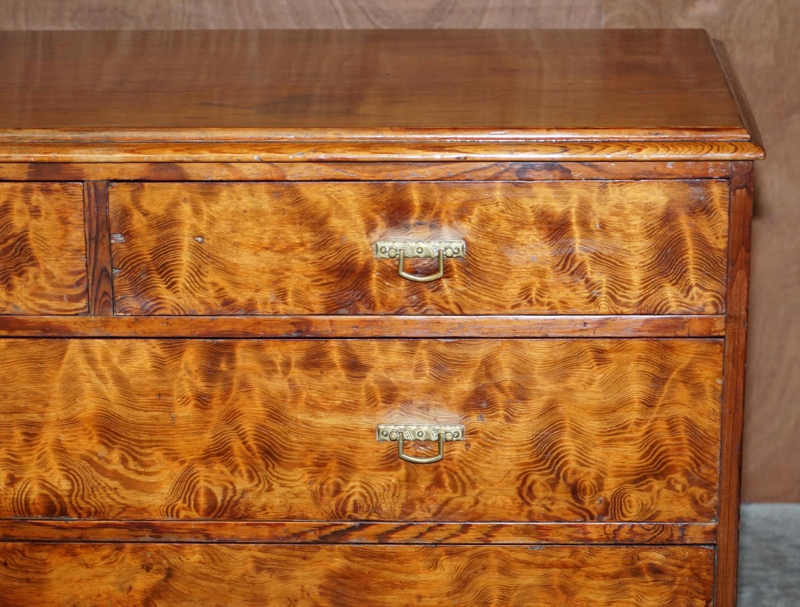 Pitch Pine Chest of Drawers, 1880s for sale at Pamono