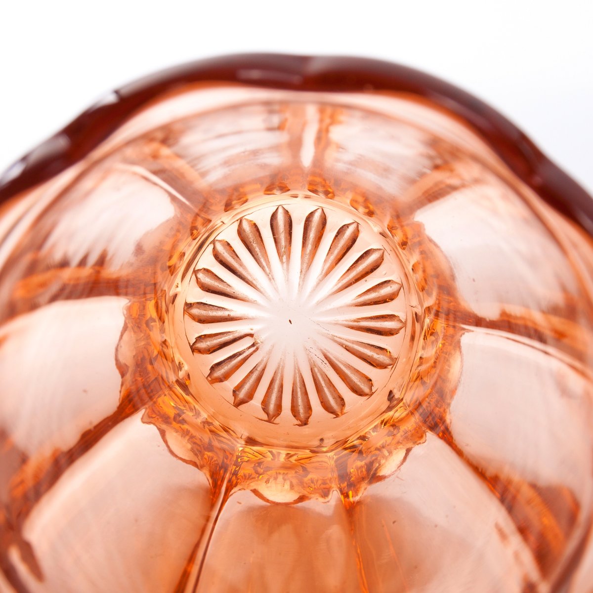 Polnische Art Deco Rosaline Glasvase, 1930er bei Pamono kaufen