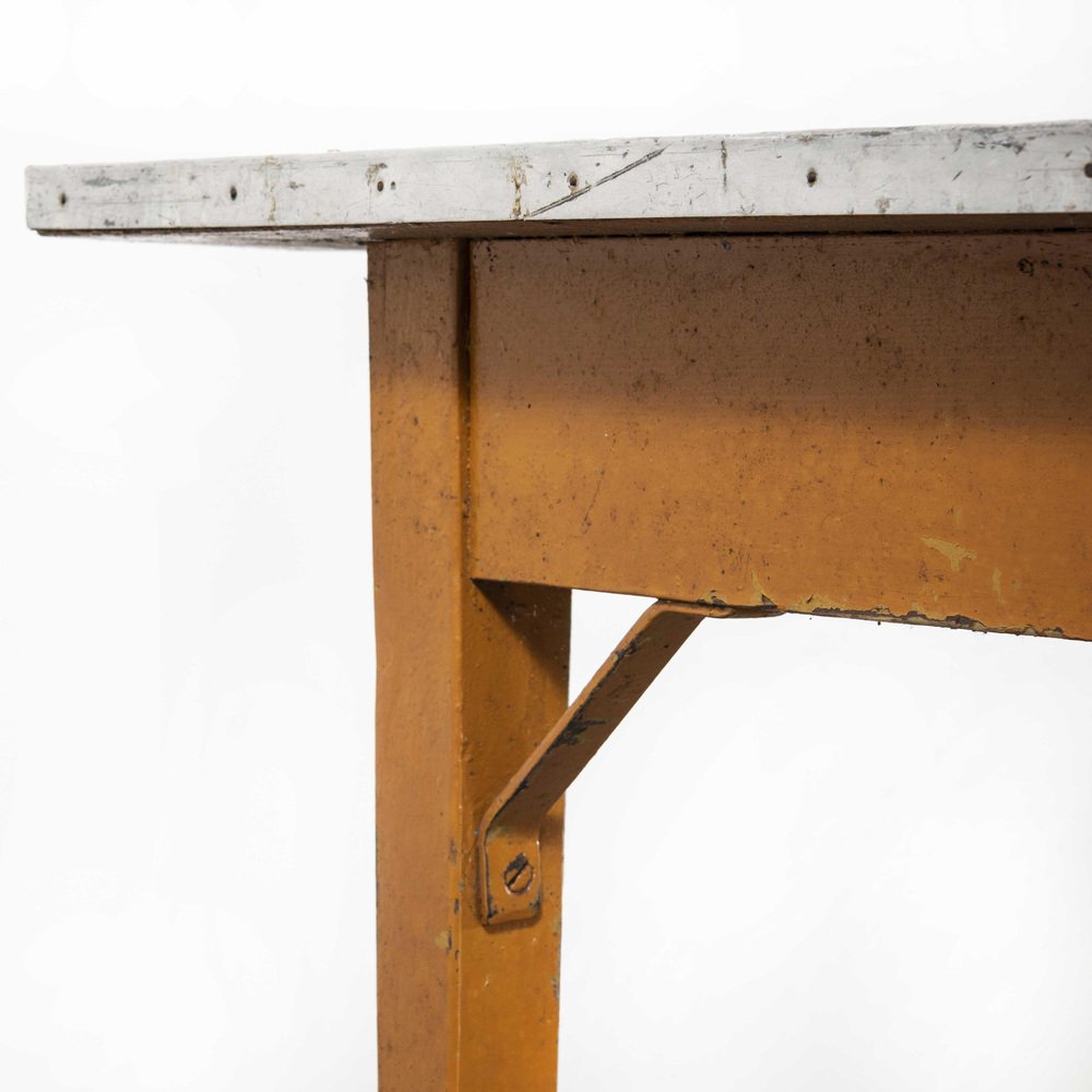 French Kitchen Rectangular Dining Table with Linoleum Top, 1950s for sale at Pamono