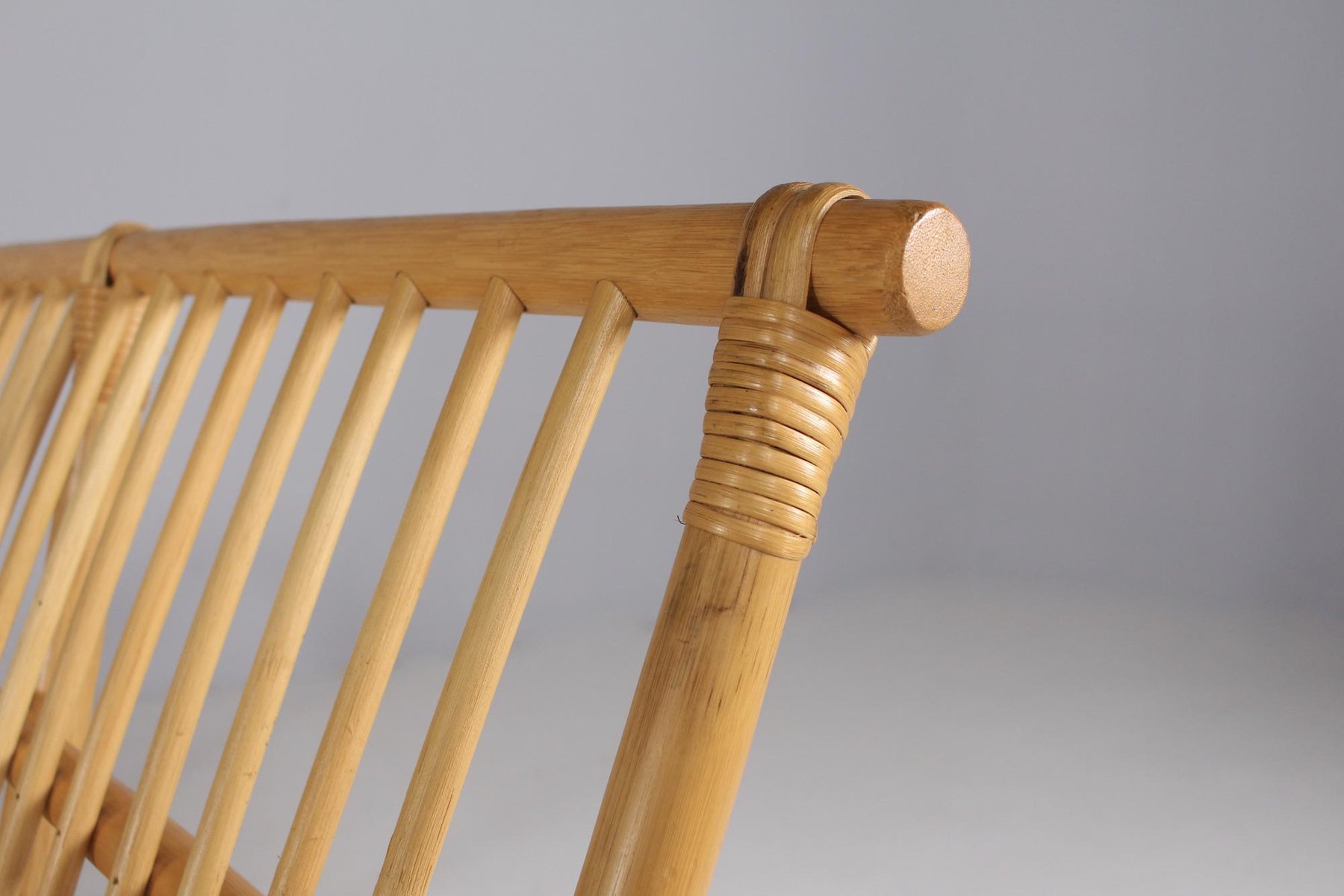 Bamboo & Cane Bench for sale at Pamono