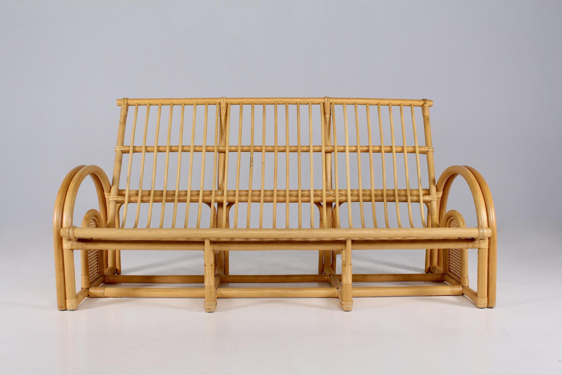 Bamboo & Cane Bench for sale at Pamono