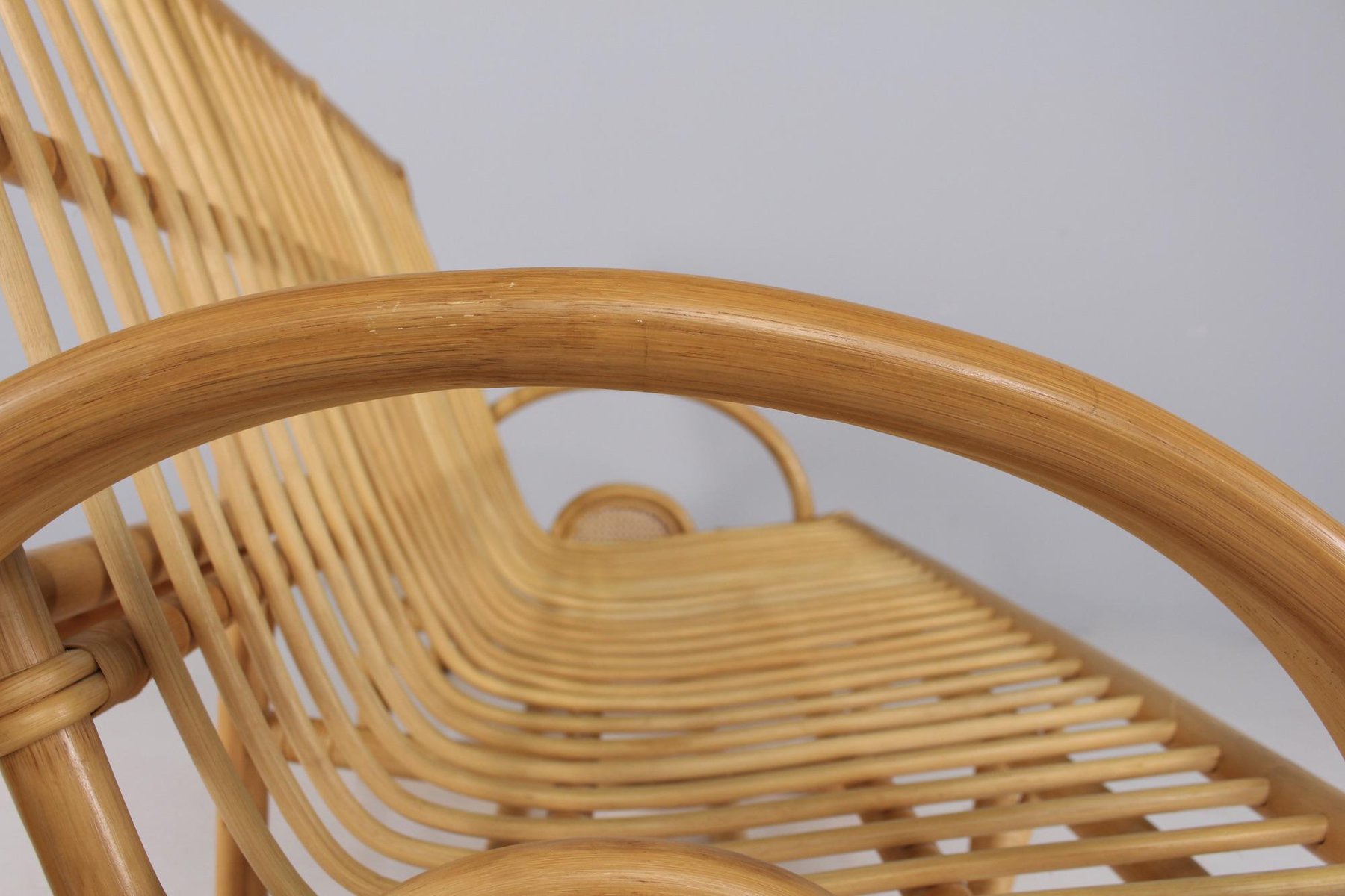 Bamboo & Cane Bench for sale at Pamono