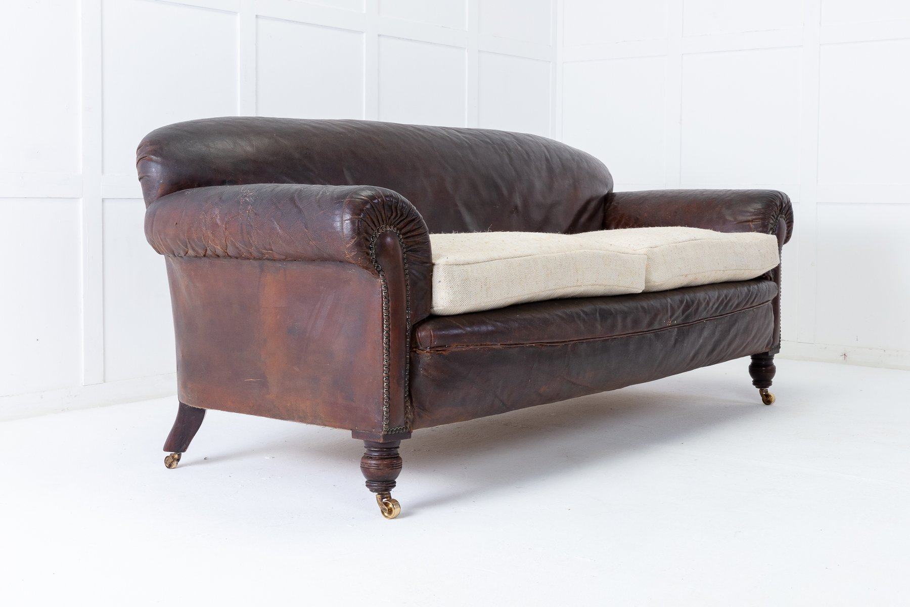 English Leather Sofa, 1920s for sale at Pamono