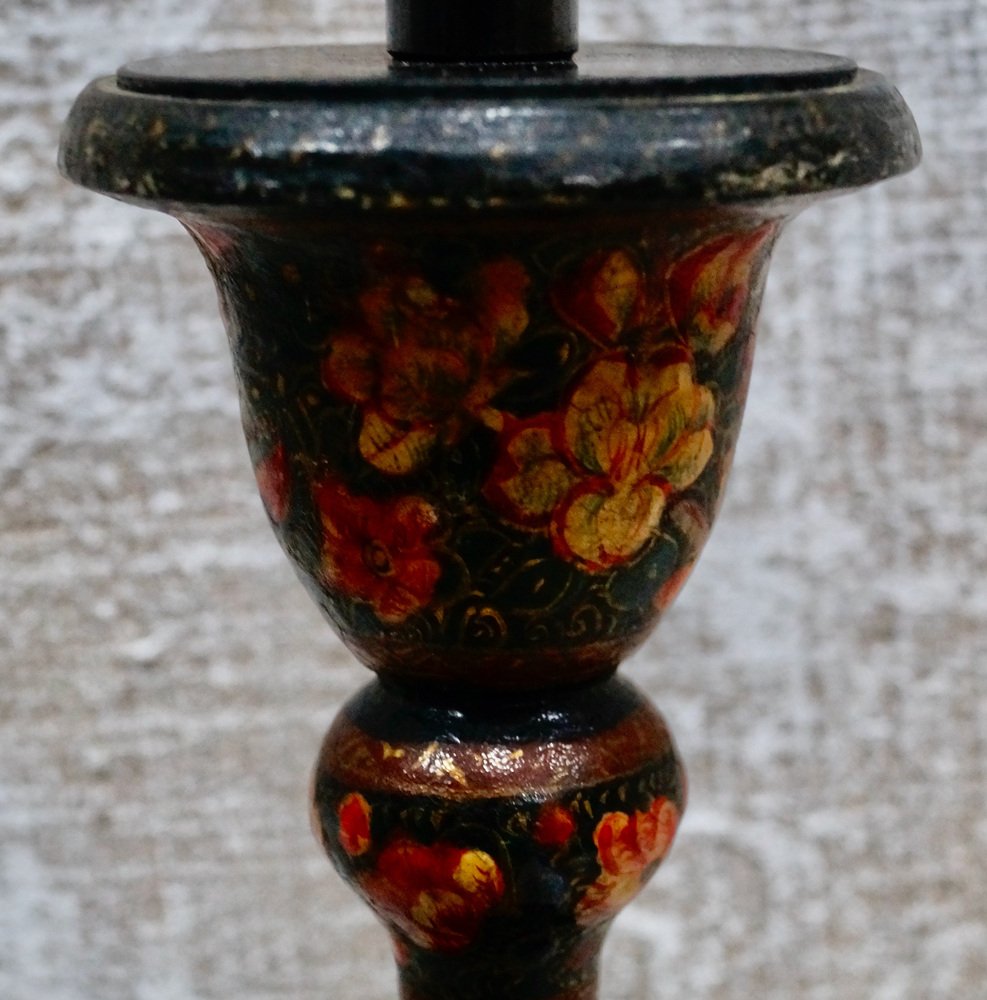 Antique Kashmiri Candlestick Table Lamp for sale at Pamono