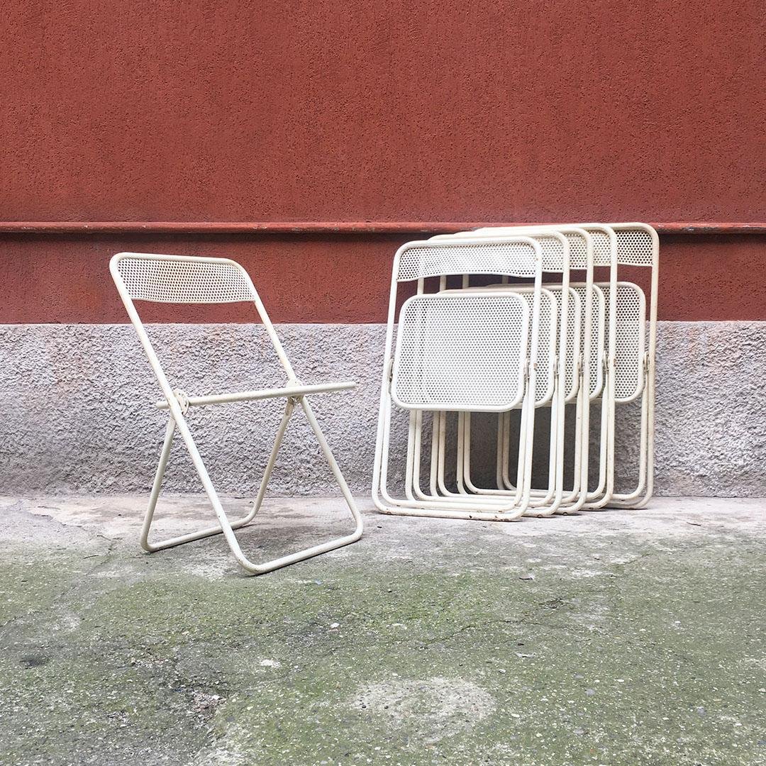 Italienische MidCentury Klappstühle aus Metall für den Außenbereich