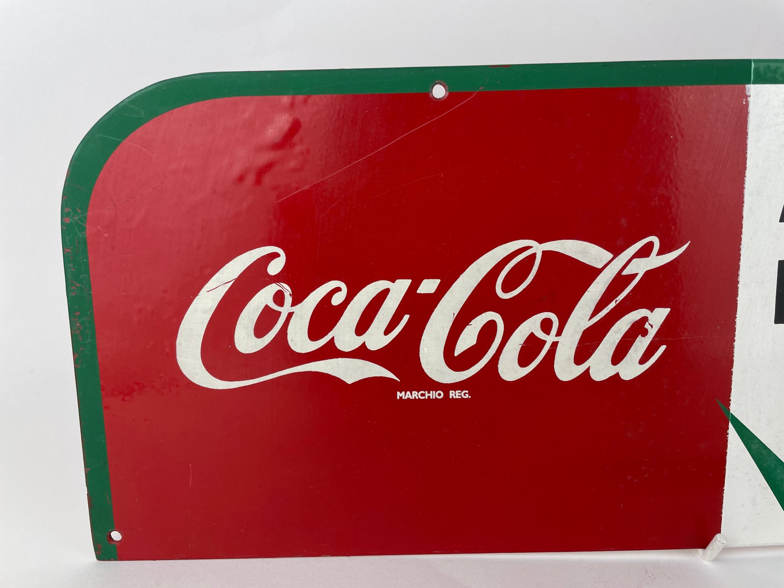 Enseigne Publicitaire Vintage Coca-Cola - Dimensions Environ 30x40 Cm - Occasion En Bon État