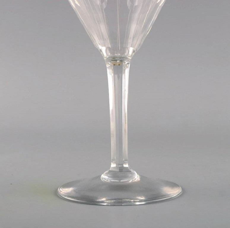 Baccarat Red Wine Glasses in Clear Mouth Blown Crystal Glass, France
