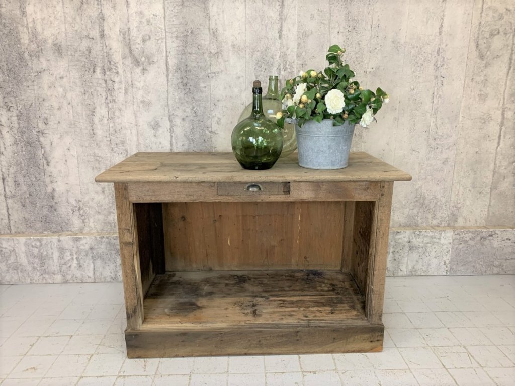 19th Century Double Sided Solid Oak Shop Counter for sale at Pamono