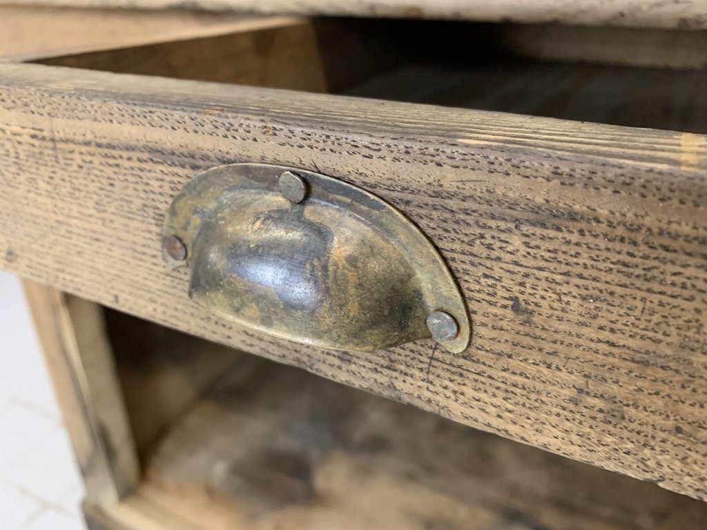 19th Century Double Sided Solid Oak Shop Counter for sale at Pamono