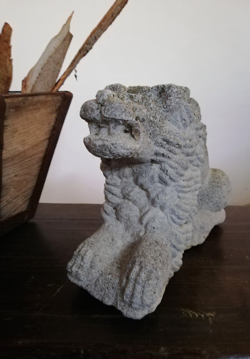 Vintage Concrete Lion Garden Statue for sale at Pamono