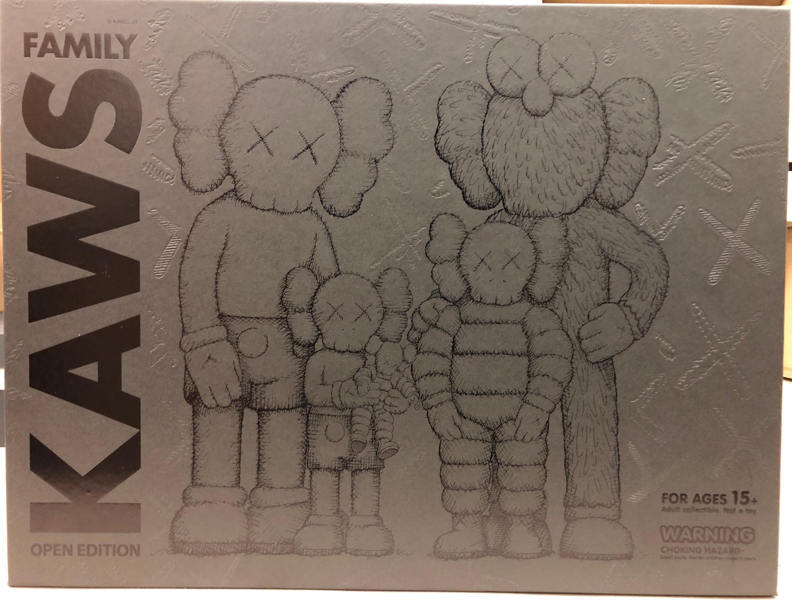 Kaws, Family Figures, Black Version, 2021, Painted Cast Vinyl for sale