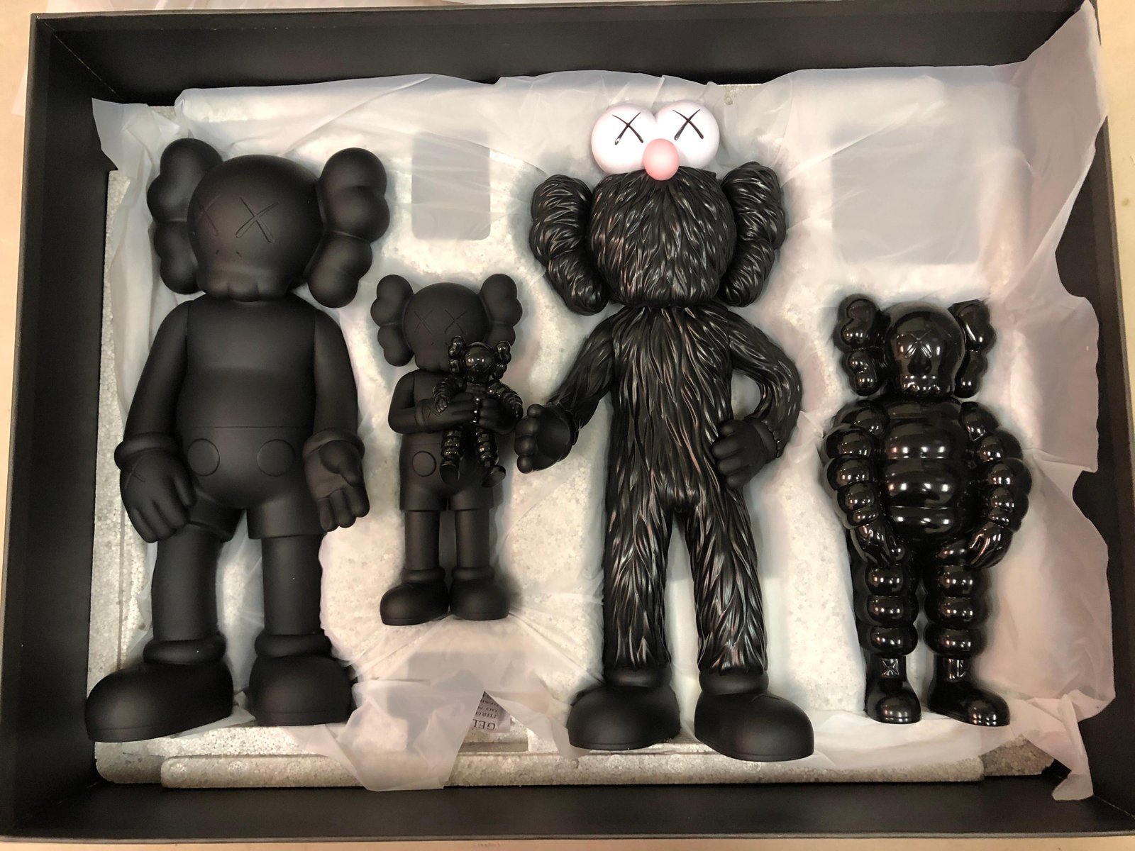 Kaws, Family Figures, Black Version, 2021, Painted Cast Vinyl for sale