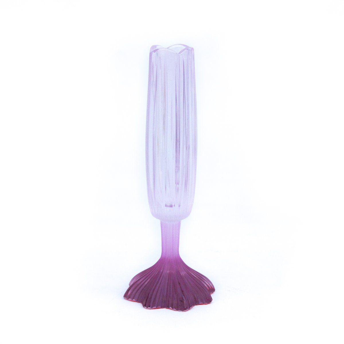 Tulip Foot Glass Vase for sale at Pamono