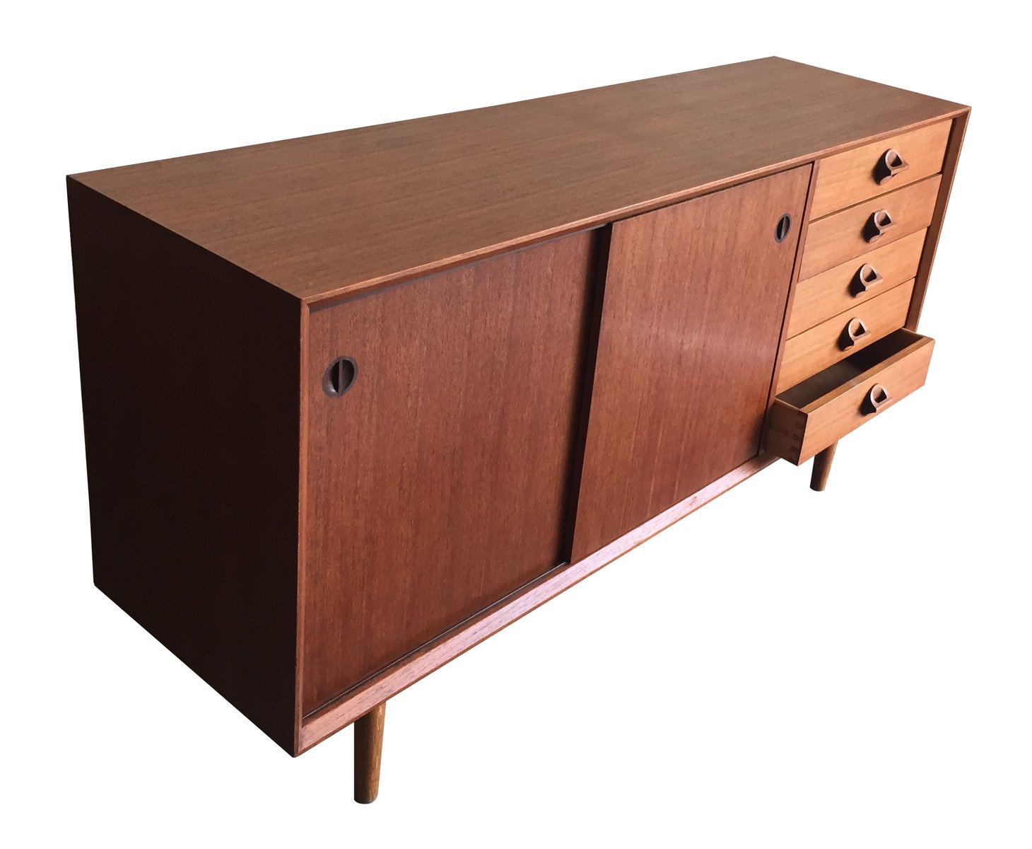 Vintage Sideboard mit Schiebetüren, 1970er bei Pamono kaufen