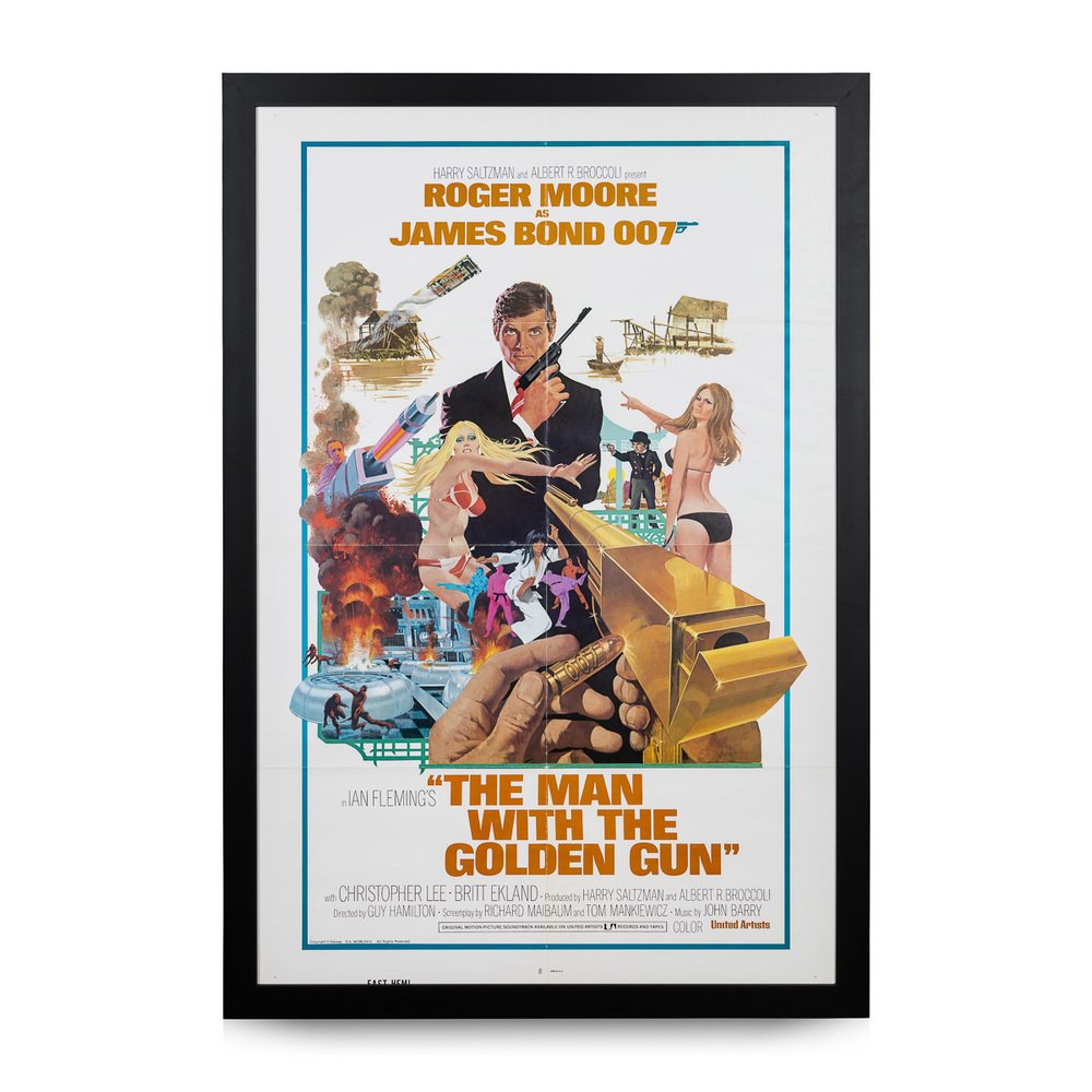 American James Bond Man With the Golden Gun Release Poster, 1974 for ...