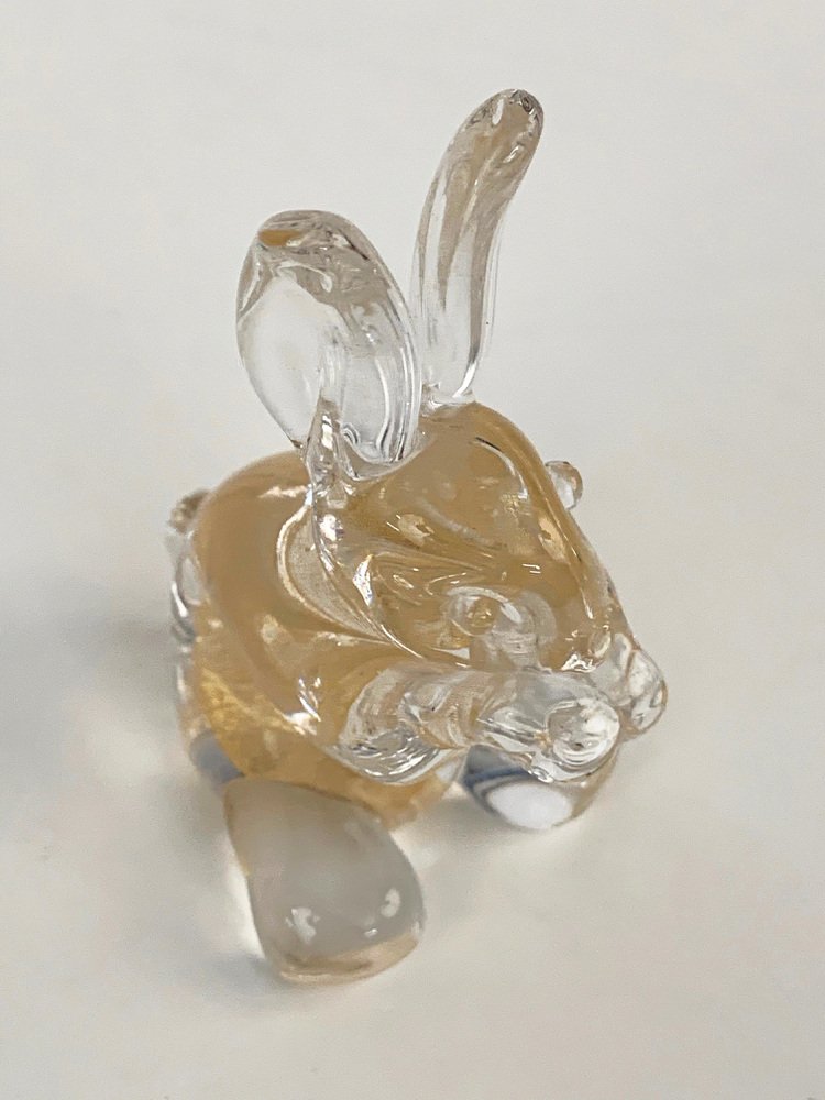 MidCentury Italian Murano Glass Rabbit Sculpture from Seguso, 1960s