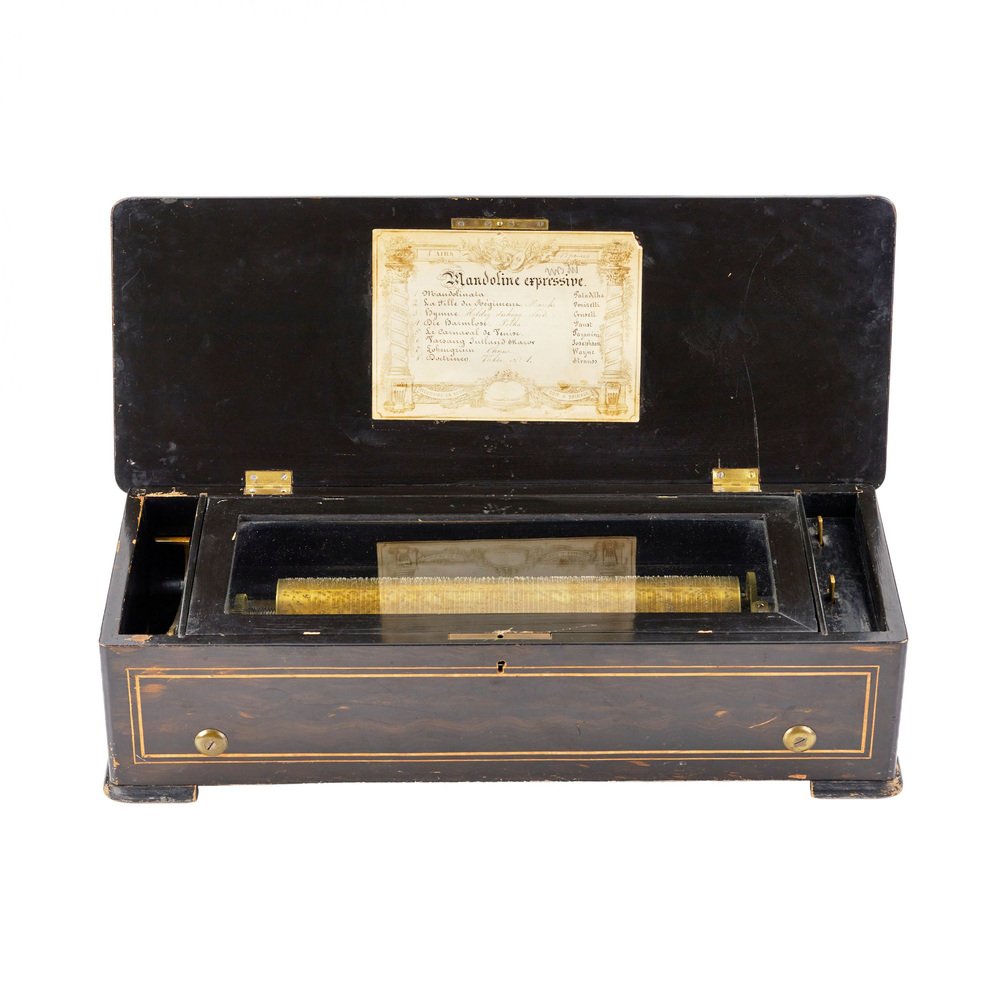 Cylindrical Music Box with 8 Melodies, 1890s for sale at Pamono