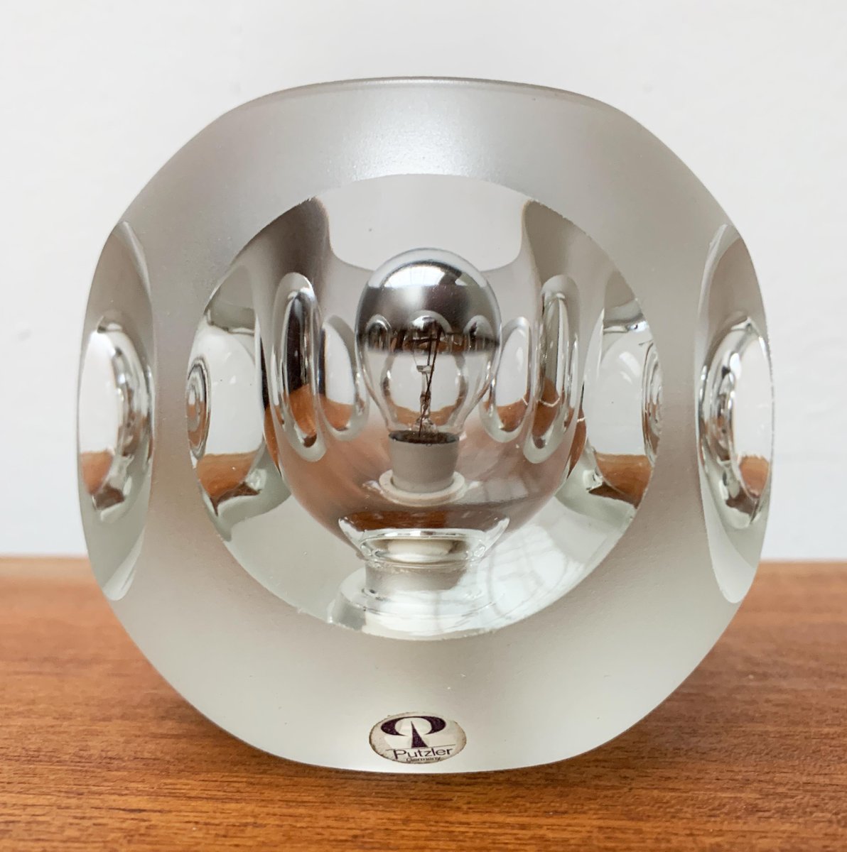 Vintage German Glass Table Lamps from Peill & Putzler, Set of 2 for