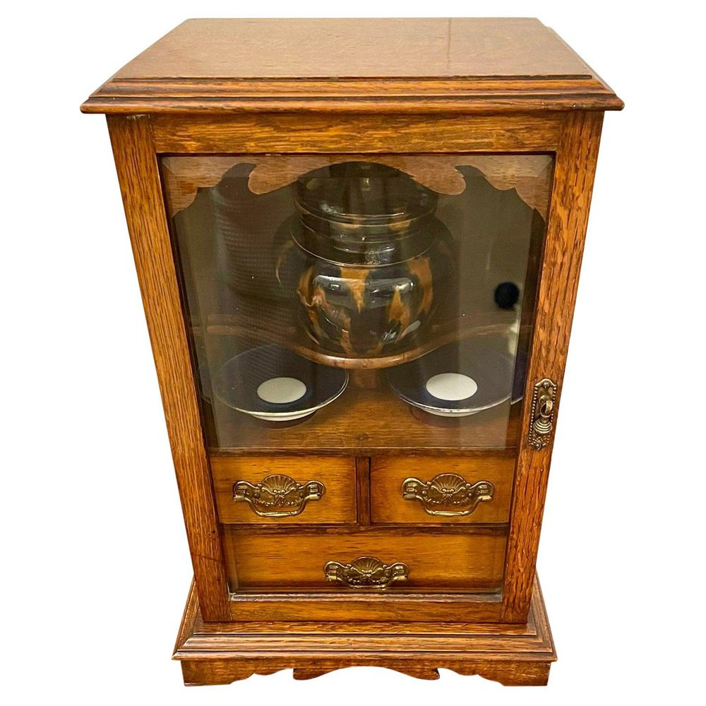 Antique Edwardian Oak Smokers for sale at Pamono