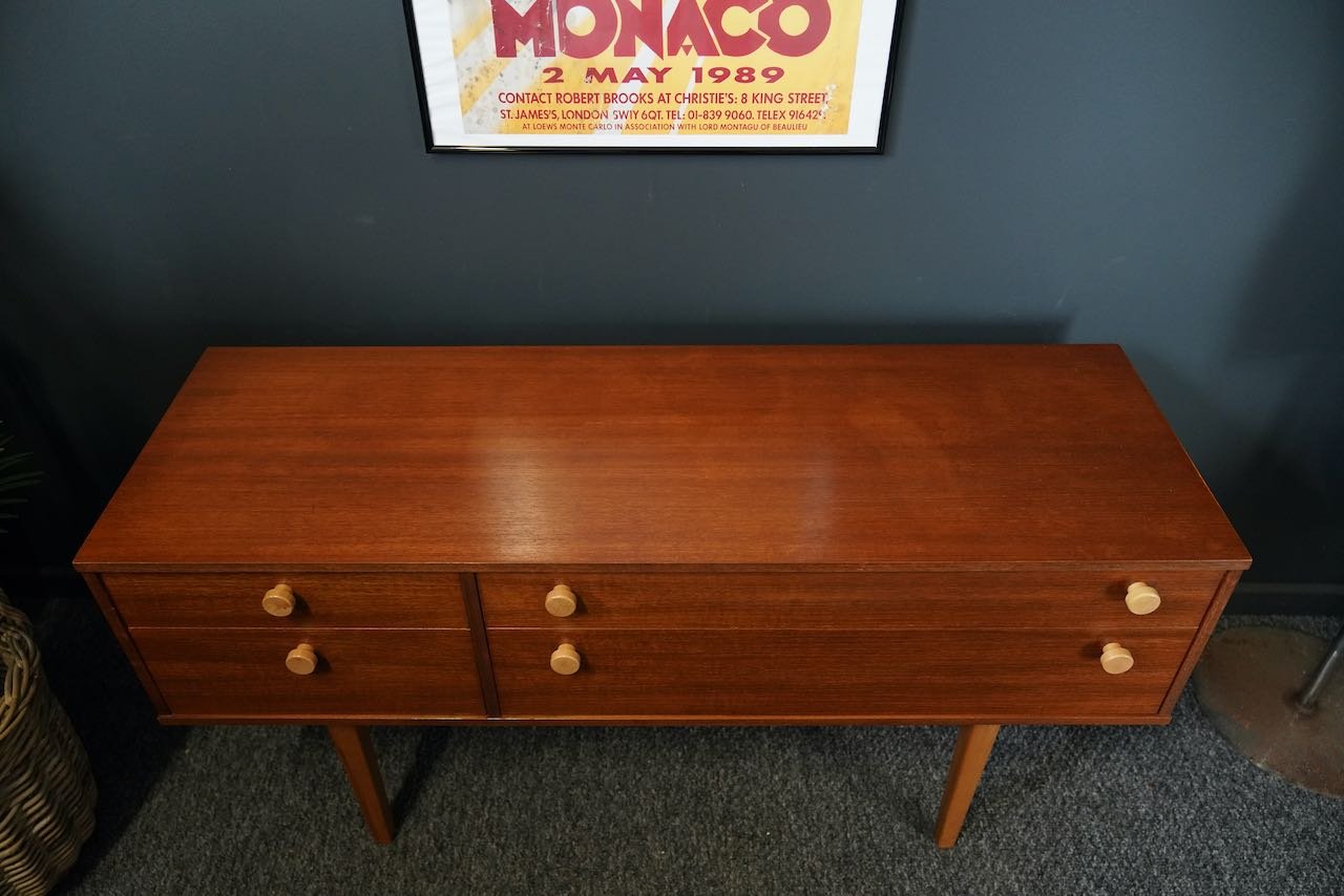 MidCentury British Long Drawer Unit or Sideboard from Avalon Yatton