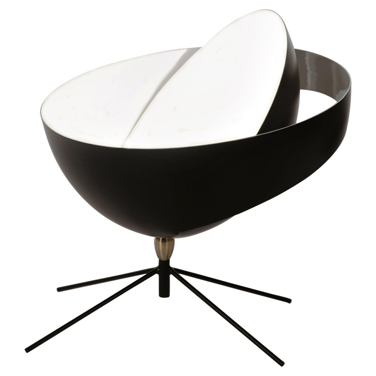 MidCentury Modern Black Saturn Table Lamp by Serge Mouille for sale at Pamono