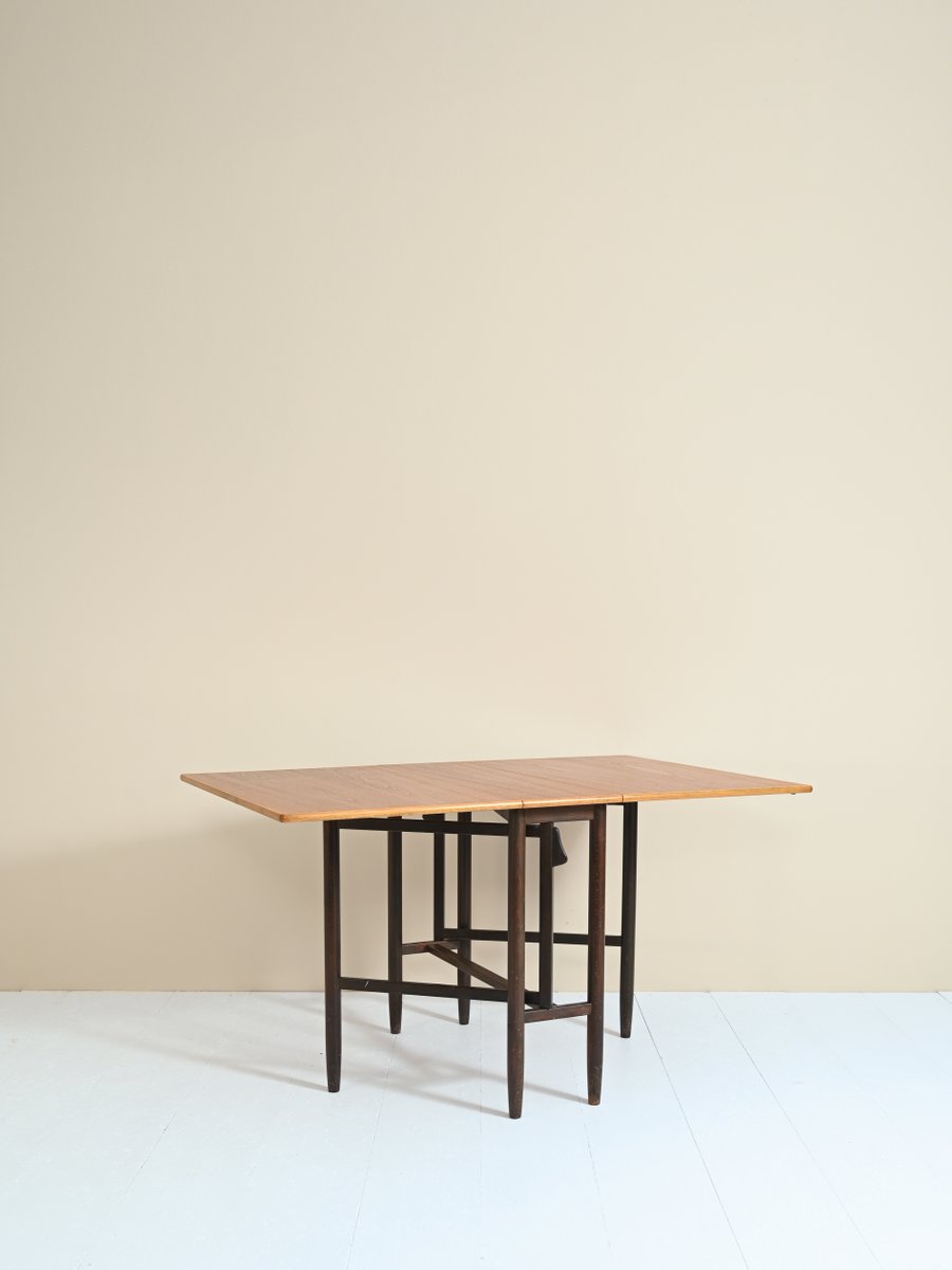 Vintage Slagbord Extending Teak Table for sale at Pamono