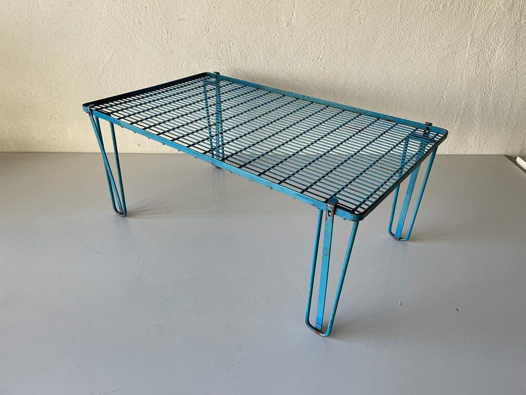 MidCentury Folding Leg Industrial Shelving Unit, 1950s for sale at Pamono