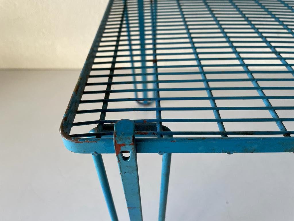 MidCentury Folding Leg Industrial Shelving Unit, 1950s for sale at Pamono