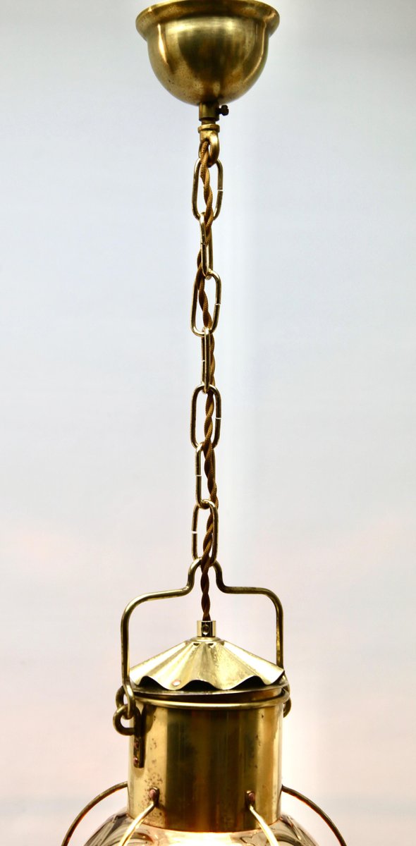 Antique Kosmos Brenner Oil Ships Lamp Converted to Electric, 1900s for