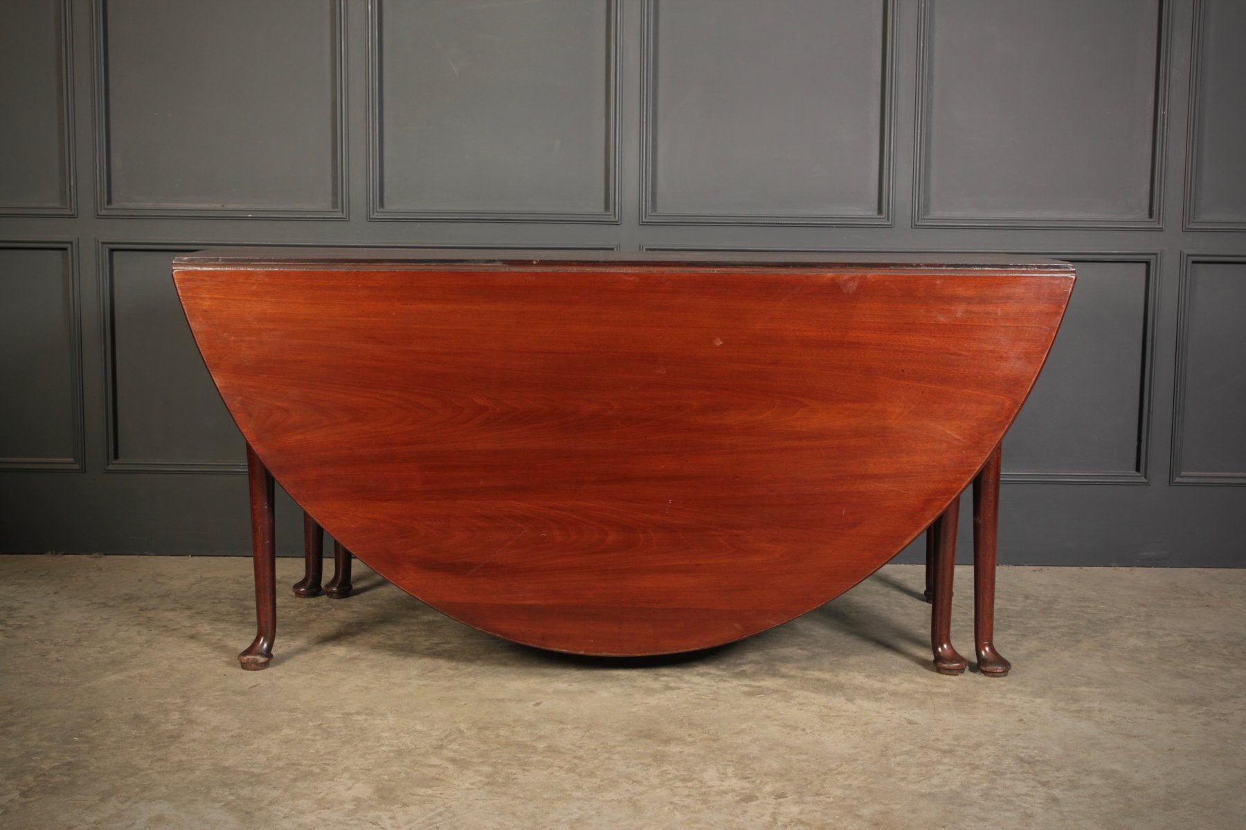 Large Mahogany Drop Leaf Dining Table for sale at Pamono