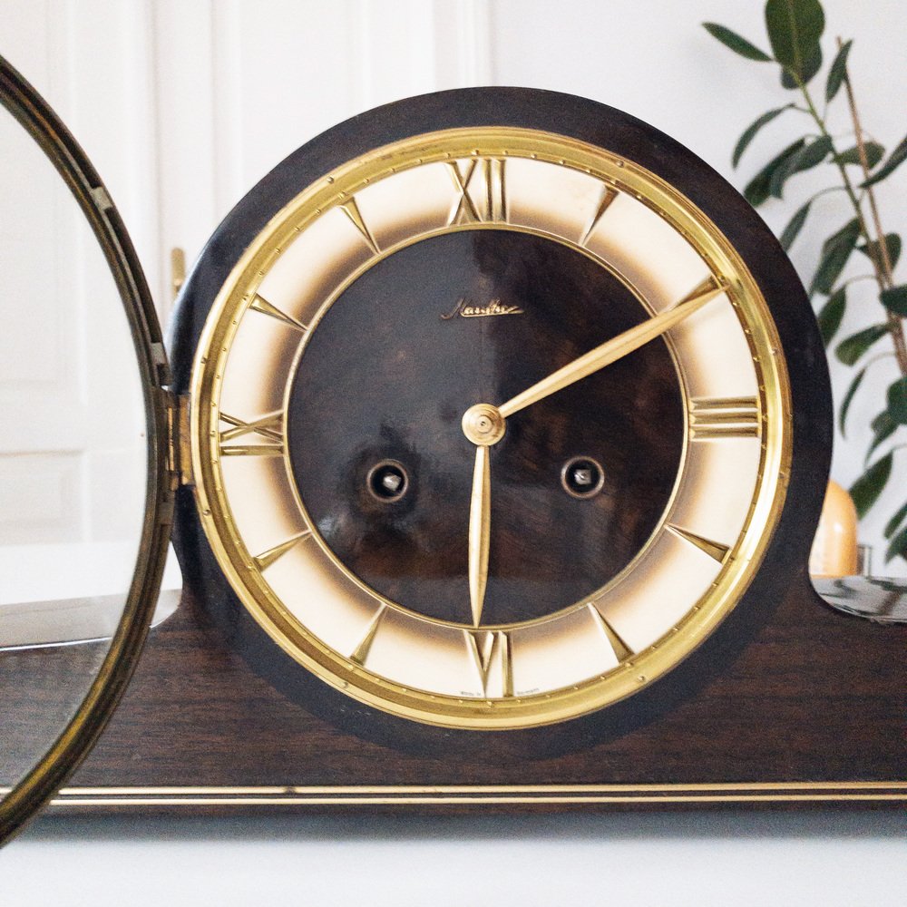 German Mantel Clock from Mauthe, 1940s for sale at Pamono