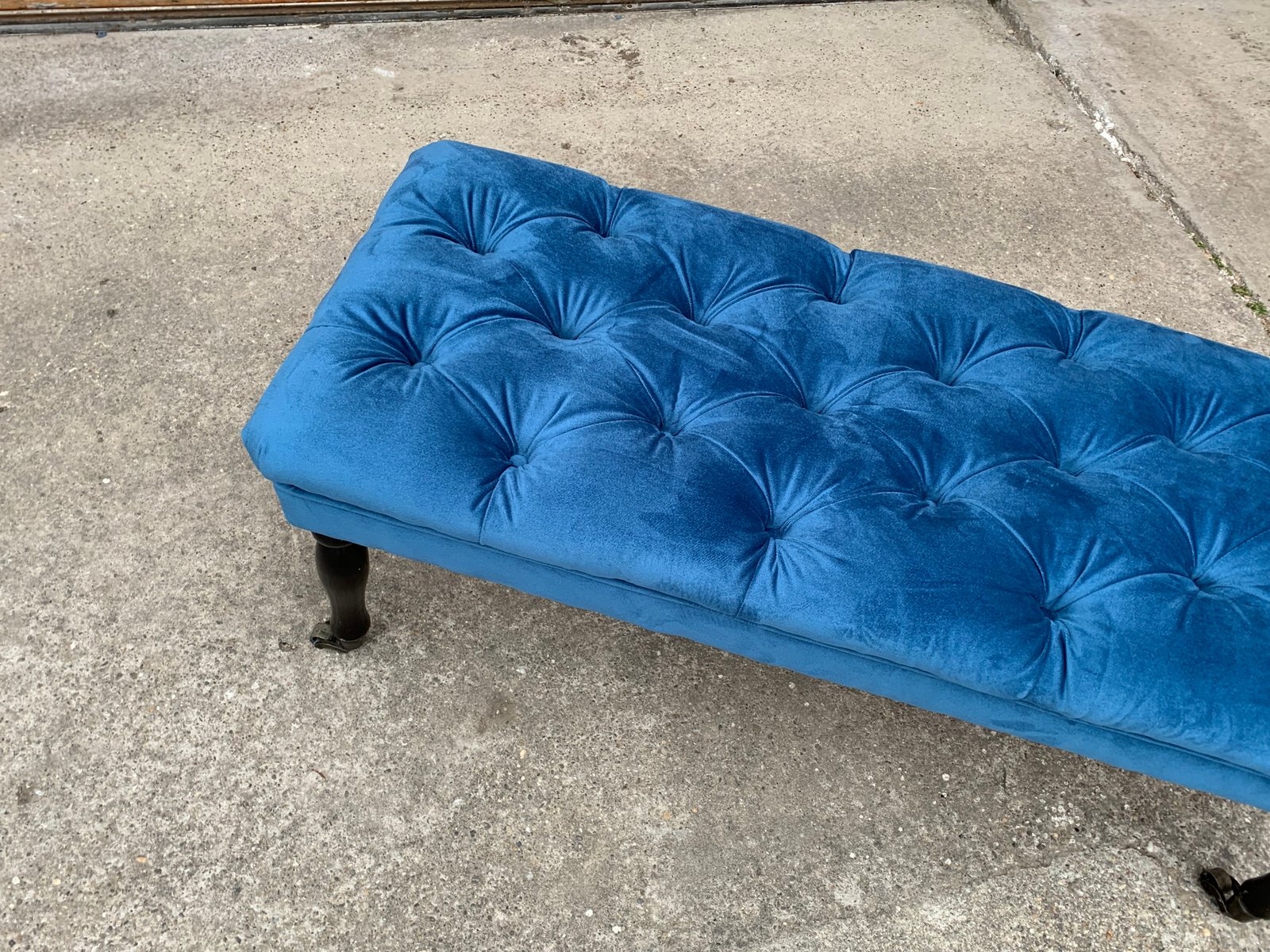 MidCentury Blue Ottoman, 1960s for sale at Pamono