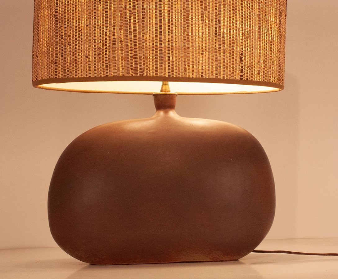 Large Spanish Ceramic Lamp by Jordi Aguadé, 1970s for sale at Pamono