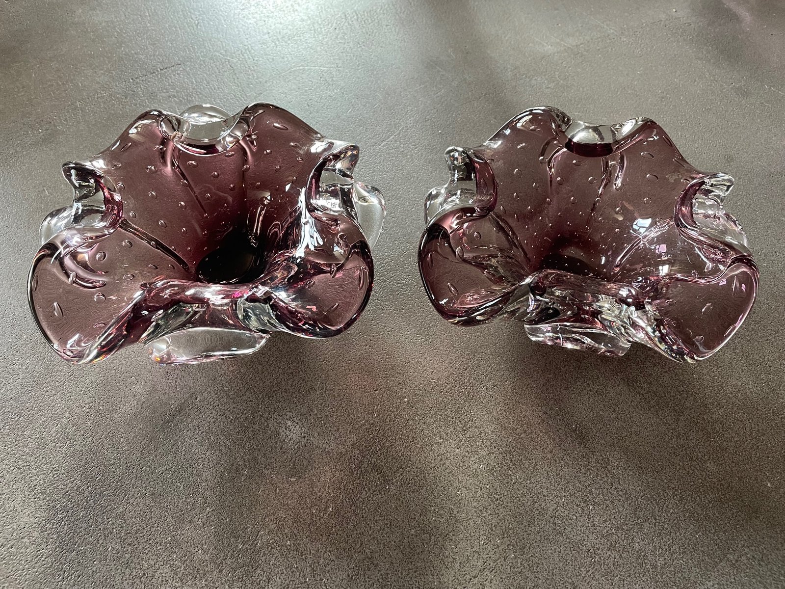 Handmade Glass Bowls, Set of 2 for sale at Pamono