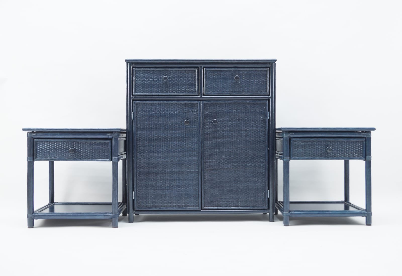 Blue Rattan Braid Dresser, Italy, 1970s for sale at Pamono