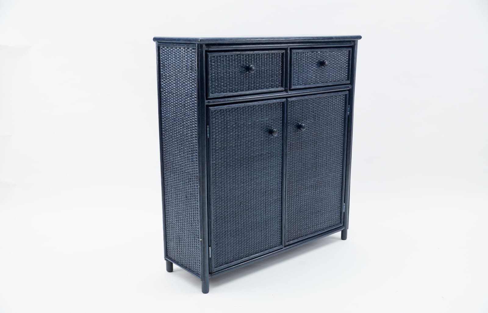 Blue Rattan Braid Dresser, Italy, 1970s for sale at Pamono