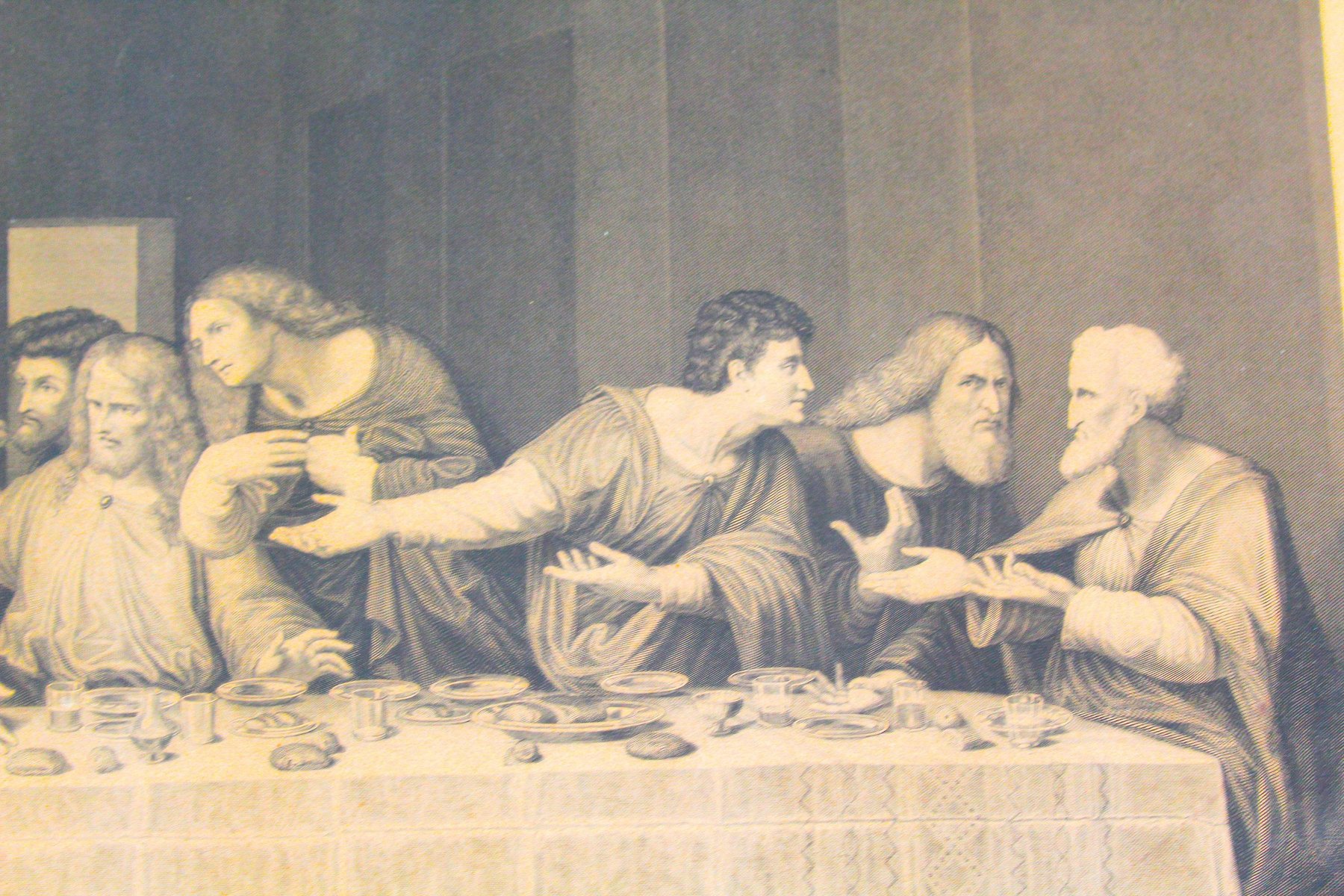 Leonardo Da Vinci, The Last Supper, Italy, 1800s, Print