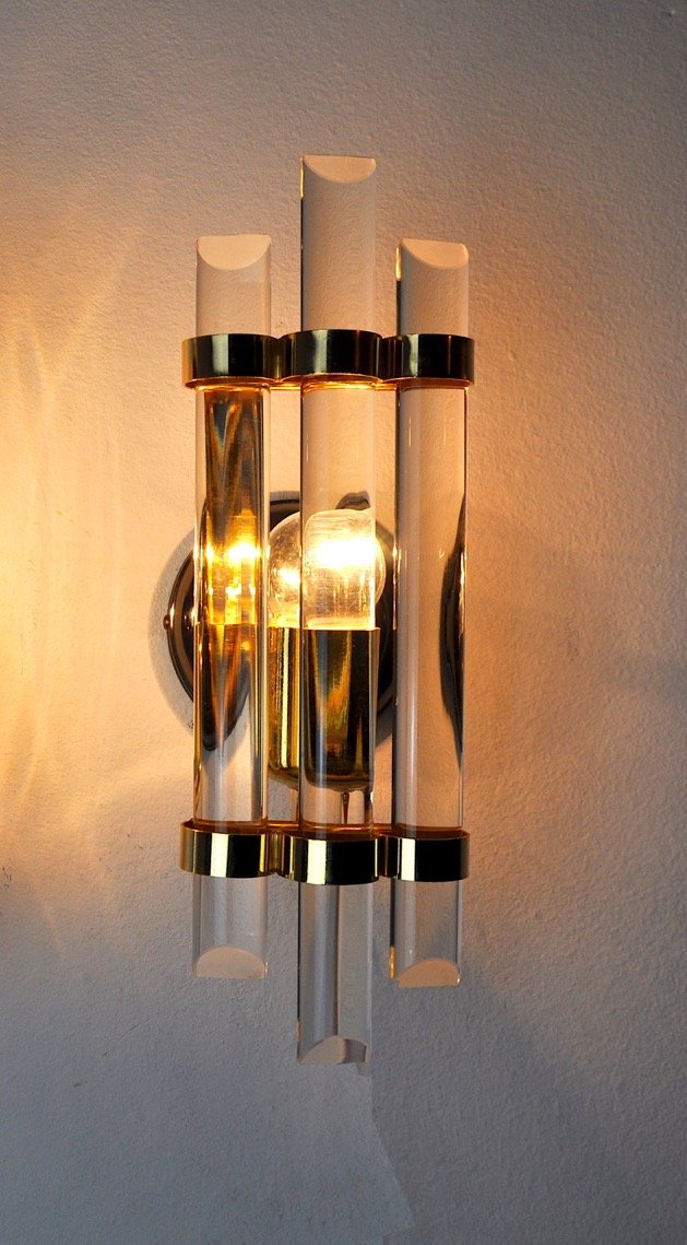 Italian Glass Wall Lights from Venini, 1970s for sale at Pamono