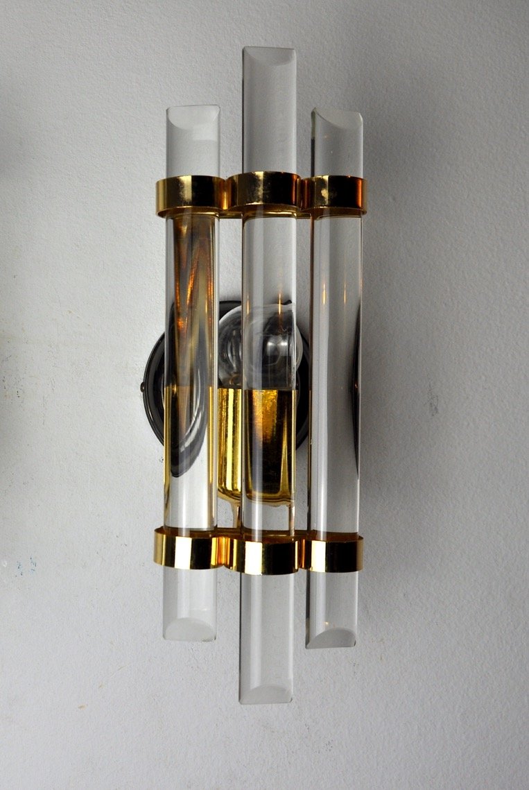 Italian Glass Wall Lights from Venini, 1970s for sale at Pamono
