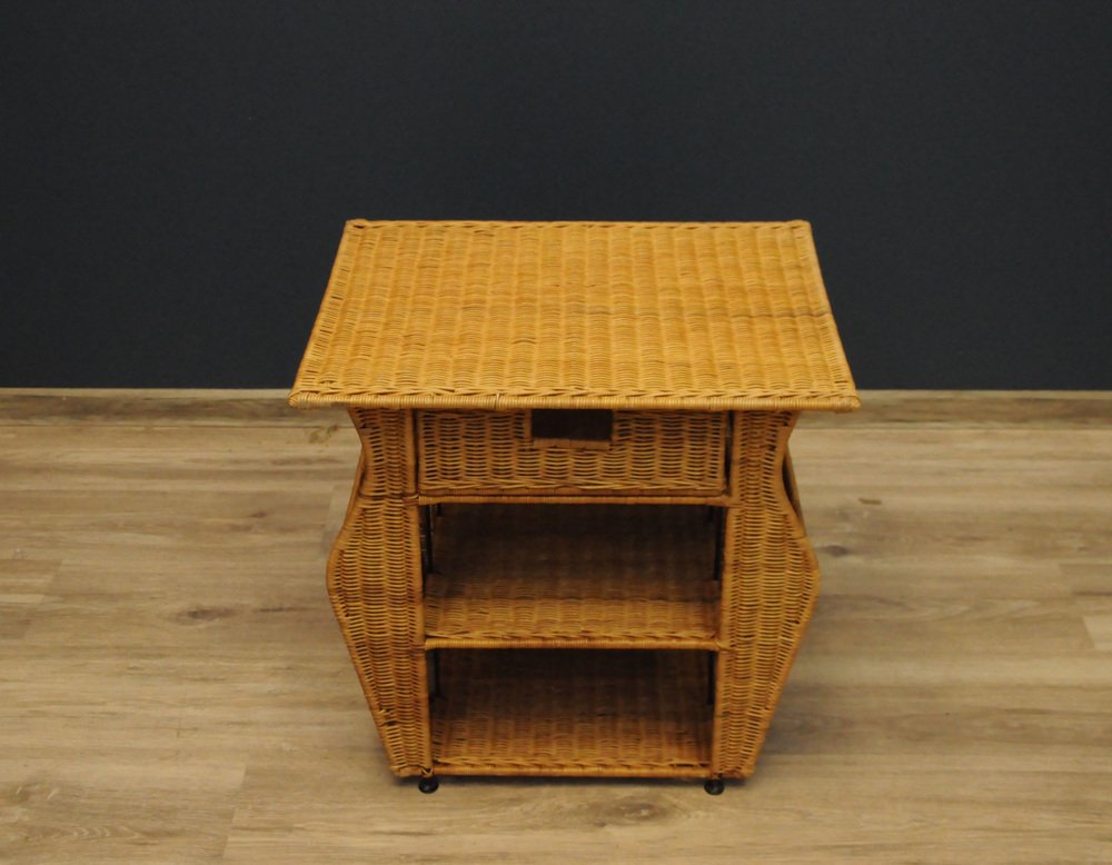 Rattan Table Newspaper Rack for sale at Pamono