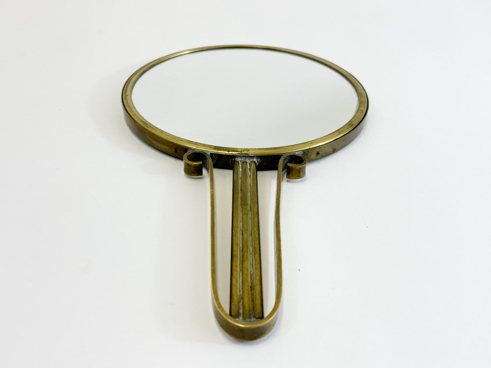 Scandinavian Art Deco Hand Mirror by CarlEinar for Ystad