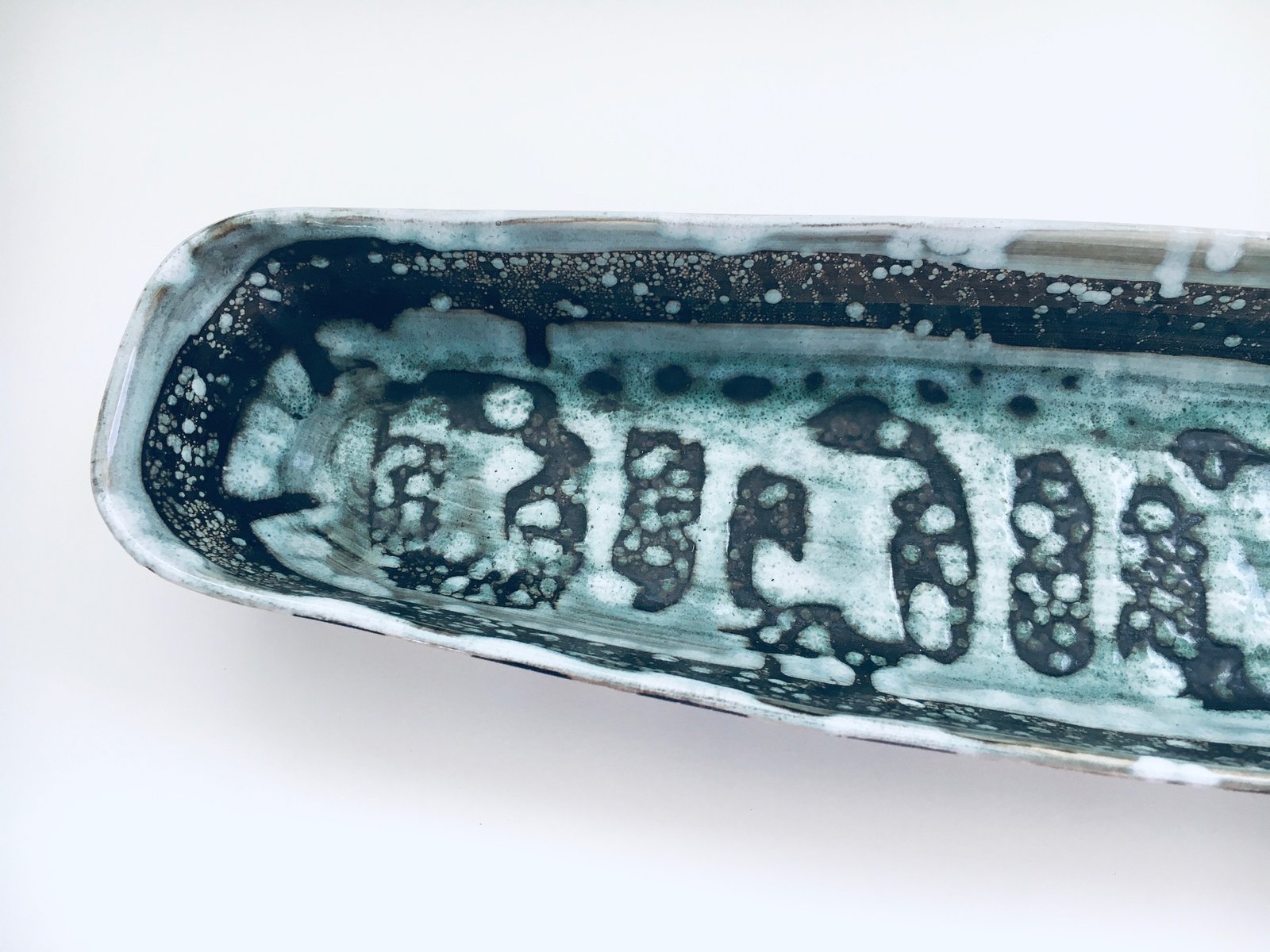 Large Vintage Abstract Bowl by David Sharp for Rye Pottery Studio, UK