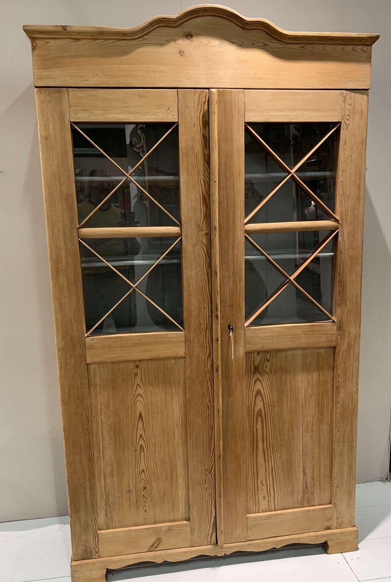 Antique Pine with Glazed Doors for sale at Pamono