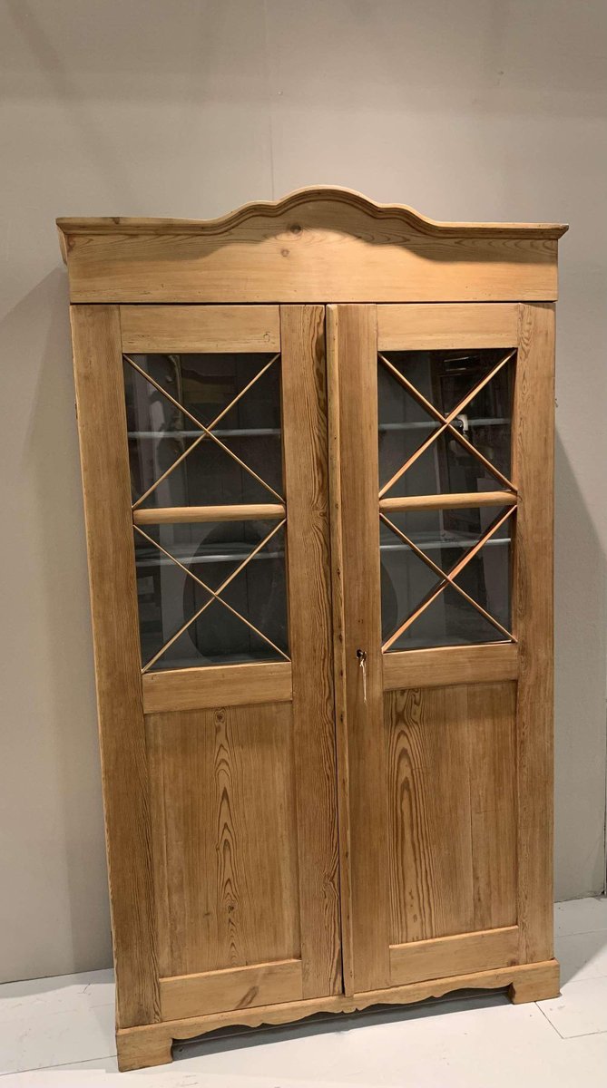 Antique Pine with Glazed Doors for sale at Pamono