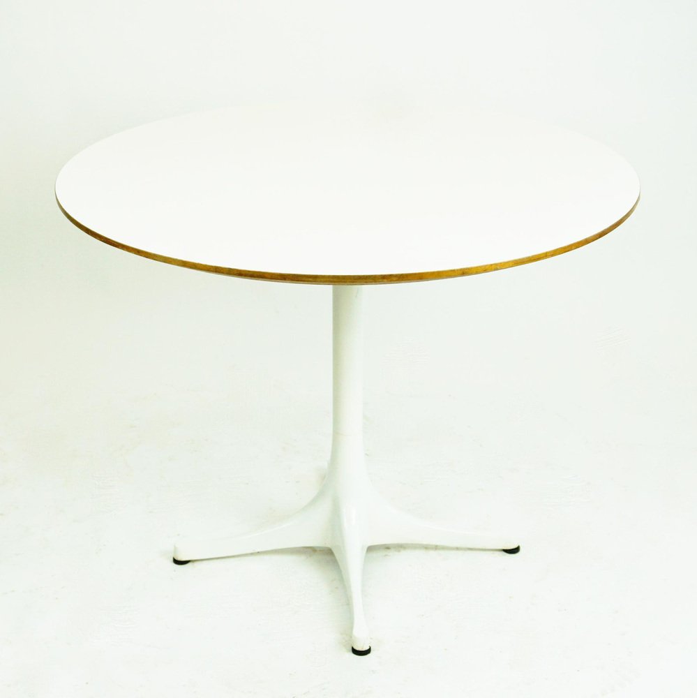 White Pedestal Side Table by Nelson for Herman Miller, USA